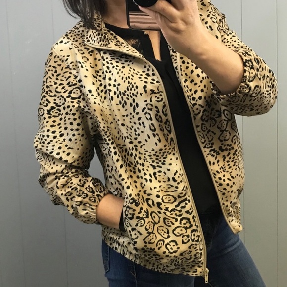 Leopard Print Track Jacket